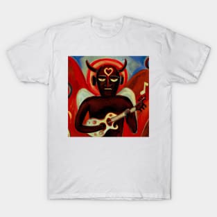 Tender hearted devil playing the blues T-Shirt